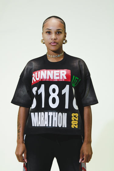 818 Marathon Runner Tee Black