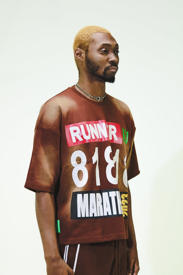 818 Marathon Runner Tee Brown