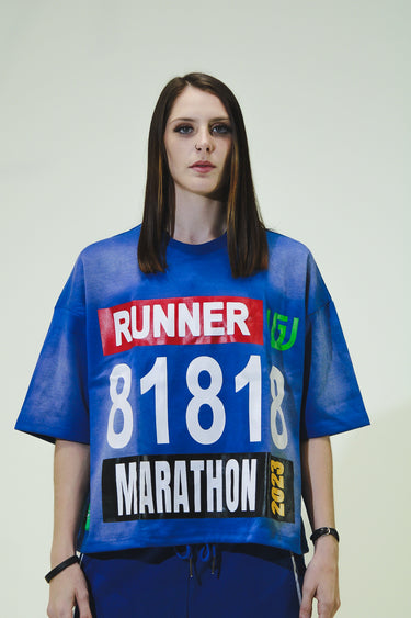 818 Marathon Runner Tee Blue