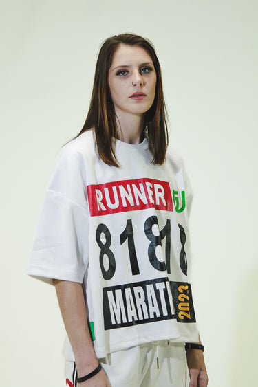 818 Marathon Runner Tee White