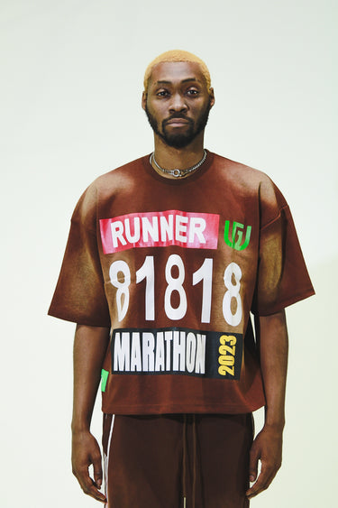 818 Marathon Runner Tee Brown